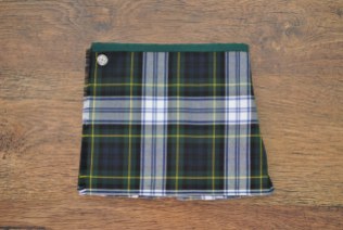 Boy's deluxe kilt, made from polyviscose, and not wool, so it is machine washable and softer against the skin. It closes with a popper and a button, both of which can be moved along the inner front panel to increase the life of the kilt. Available up to age 3 and can be made from any of the tartans I have in stock. You also have the added option of choosing a specific tartan, changing to leather buckles instead of the button and popper, or if you would prefer your kilt made from wool (providing I can source the fabric!) These options may increase the price so please message me for a quote. 0-12 months: £20, 12-24 months: £21, 2-3 years: £22, plus p&p.